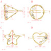 P-0438  4 Styles Girl Gold Metal Pearl Rhinestone Hair Clips Hairpins for Women Wedding Hair Accessories