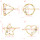 P-0438  4 Styles Girl Gold Metal Pearl Rhinestone Hair Clips Hairpins for Women Wedding Hair Accessories