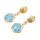 E-5367 Summer Marine Style Sea Shell Drop Earrings Gold For Women Wedding Party Beach Jewelry