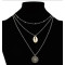 N-7251   3 Styles Women Silver Gold Metal Geometric Cross Natural Sea Shell Pendant Necklaces Summer Jewelry