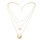 N-7251   3 Styles Women Silver Gold Metal Geometric Cross Natural Sea Shell Pendant Necklaces Summer Jewelry