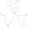 N-7251   3 Styles Women Silver Gold Metal Geometric Cross Natural Sea Shell Pendant Necklaces Summer Jewelry