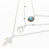 N-7251   3 Styles Women Silver Gold Metal Geometric Cross Natural Sea Shell Pendant Necklaces Summer Jewelry