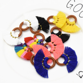 E-5376    10pcs/set Cotton Thread Mini Tassel DIY Boho Jewelry Making Supplies Earrings Finding Fringe Trim Pendants Small Tassels