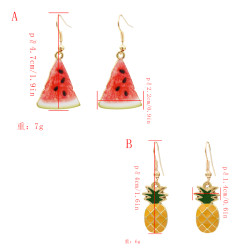 E-5375 Fruit cute watermelon Earrings girls cool pineapple Pendant Earrings summer holiday jewelry