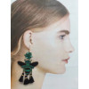 E-5374   3 Colors Handmade Cute Bee Shape Cotton Thread Drop Earrings for Women Summer Party Jewelry