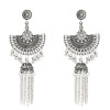 E-5379  Indian Vintage Gold Silver Long Tassel Statement Jhumka Earrings For Women Ethnic Party Jewelry