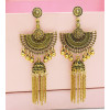 E-5379  Indian Vintage Gold Silver Long Tassel Statement Jhumka Earrings For Women Ethnic Party Jewelry