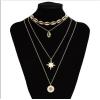 N-7253 New Fashion Multi-layer Gold Metal Geometric Shell Pendant Necklaces For Women Party Summer Jewelry