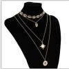 N-7253 New Fashion Multi-layer Gold Metal Geometric Shell Pendant Necklaces For Women Party Summer Jewelry