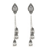 E-5380 Vintage Silver Gold Zamak Long Tassel Rhinestone Statement Earrings For Women Boho Gypsy Indian Jewelry