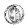 R-1508 2 Colors Romantic Astronomical Sphere Ball Ring Cosmic Finger Ring Couple Lover Gift