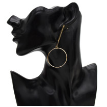 E-5383  3 Style Simple Hoop Earrings For Women Hollow Round Circle Earrings With Heart Earrings Golden Color Jewelry