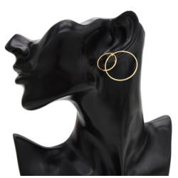 E-5381 2 Styles Gold Circle Round Geometric Stud Earrings for Women Girl Party Fashion Jewelry
