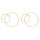 E-5381 2 Styles Gold Circle Round Geometric Stud Earrings for Women Girl Party Fashion Jewelry