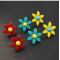E-5393 3pairs/set Trendy Acrylic Flower Shaped Stud Earrings for Women Bridal Party Jewelry Gift