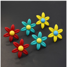 E-5393 3pairs/set Trendy Acrylic Flower Shaped Stud Earrings for Women Bridal Party Jewelry Gift