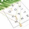 N-7257 Fashion Gold Metal Natural Sea Shell Pendant Necklaces Multilayer Link Chains Necklace For Women Summer Jewelry