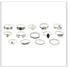 R-1510  3 Styles New Fashion  Gold  Silver Plated Rhinestone  Midi Finger Ring Sets  Ethnic Women Girls Rings