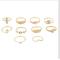 R-1510  3 Styles New Fashion  Gold  Silver Plated Rhinestone  Midi Finger Ring Sets  Ethnic Women Girls Rings