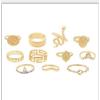 R-1510  3 Styles New Fashion  Gold  Silver Plated Rhinestone  Midi Finger Ring Sets  Ethnic Women Girls Rings