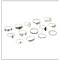 R-1417  5 Styles Vintage Silver Metal Acrylic Finger Ring Sets for Women Boho Wedding Party Jewelry