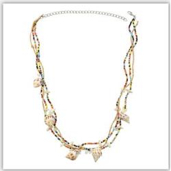 N-7259 Fashion Colorful Beads Acrylic Stone Conch Pendant  Statement  Necklaces for Women Boho Party Beach Jewelry