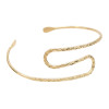 B-0979 New Fashion Indian Retro Trend Silver Gold Metal Adjustable Double Open End Spiral pattern Bracelet Bangle Charming  Armlet