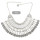 N-5163 Gypsy Vintage Silver Beach Choker Coin Tassel Bib Statement Necklace For Women Festival Jewelry
