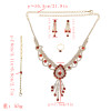 N-7263 New Fashion Full Blue Rinestone Crystal Statement Necklace Earring Bracelet  Jewelry Sets For Women Bridal Party Jewelry