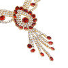 N-7263 New Fashion Full Blue Rinestone Crystal Statement Necklace Earring Bracelet  Jewelry Sets For Women Bridal Party Jewelry