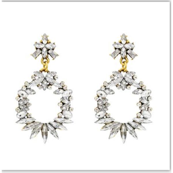 E-5397 Luxury Colorful Crystal Drop Earrings for Women Bohemian Rhinestone Tassel Earrings Statement Jewelry Party