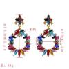 E-5397 Luxury Colorful Crystal Drop Earrings for Women Bohemian Rhinestone Tassel Earrings Statement Jewelry Party