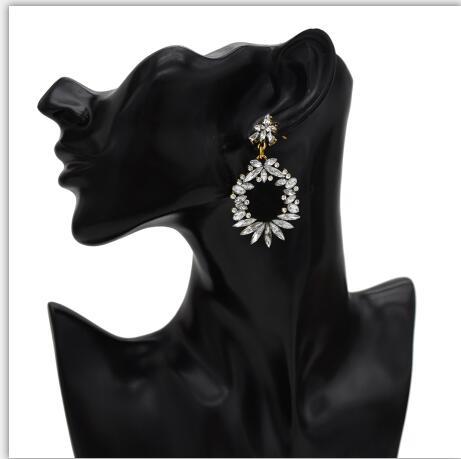 E-5397 Luxury Colorful Crystal Drop Earrings for Women Bohemian Rhinestone Tassel Earrings Statement Jewelry Party