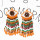 E-5398 Fashion Devil's Eye Small Beads Tassel Summer Style Drop Earrings Female Wedding Party Jewelry