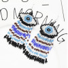 E-5398 Fashion Devil's Eye Small Beads Tassel Summer Style Drop Earrings Female Wedding Party Jewelry