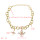 B-0981 Fashion Korean Gold Chain Geometric Pearl Pendant  Bracelet With Rhinestone For Women Party  jewelry