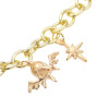 B-0981 Fashion Korean Gold Chain Geometric Pearl Pendant  Bracelet With Rhinestone For Women Party  jewelry