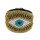 B-0982 Devil's Eye Bracelet Bohemian Rice Bead Bracelet Shiny Wide Jewelry Magnet Link Easy to Wear