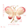 P-0441 Women Pearl Enamel Butterfly Brooches Dress Banquet Party Accessories