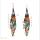 E-5402 Fashion Bohemian Small Resin Beads Tassel Summer Style Drop Earrings Female Wedding Party Jewelry