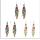 E-5402 Fashion Bohemian Small Resin Beads Tassel Summer Style Drop Earrings Female Wedding Party Jewelry