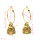 E-5401 Indian Ethnic Silver Gold Bells Circle Hoop Earrings With Birdcage For Women Festival Party Jewelry