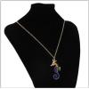 N-7264 New Fashion Gold Chain Rhinestone Hippocampus Pendant Unique Necklace For Women Party Jewelry