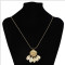 N-7265 Women Gold Link Chain Natural Shell Pendant Necklace Boho Summer Beach Party Jewelry