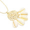 N-7265 Women Gold Link Chain Natural Shell Pendant Necklace Boho Summer Beach Party Jewelry