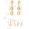 E-5405 2 Styles Bohemian Gold Metal Natural Shell Pendant Moon Star Drop Hoop Earrings for Women Summer Beach Jewelry