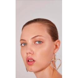 E-5407 New Fashion Acrylic Rhinestone Heart Pendant Drop Earrings For Women Party Jewelry