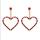 E-5407 New Fashion Acrylic Rhinestone Heart Pendant Drop Earrings For Women Party Jewelry