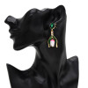 E-5406 Elegant Flower Shape Crystal Drop Earrings for Women Bridal Wedding Party Summer Jewelry